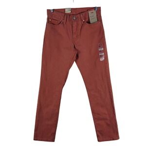 Levi's 511 Slim Jeans Men's Size 29x30 Terracotta Burnt Orange Stretch Denim NEW